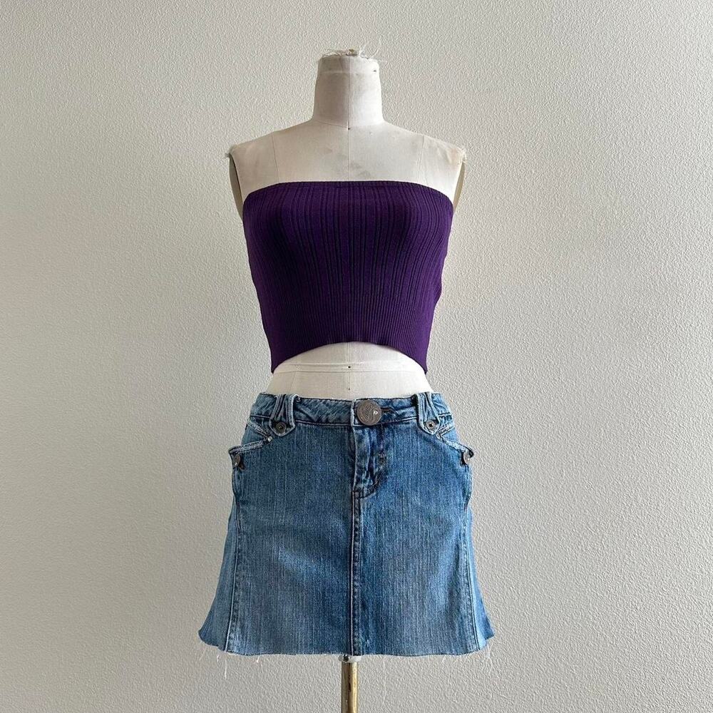 handmade purple knit bandeau